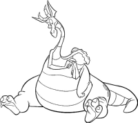 A coloring page of quest for camelot